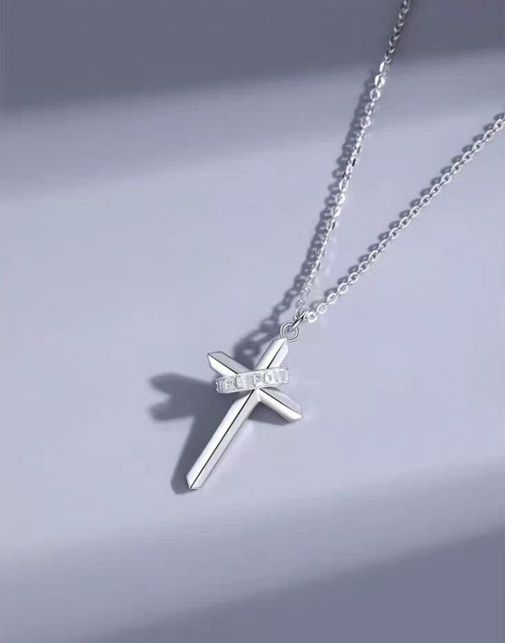 Cross Necklace with Pure Silver Pendant - Couples' Style