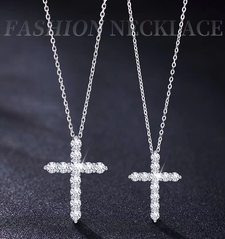 Cross Necklace with Pure Silver Pendant - Couples' Style