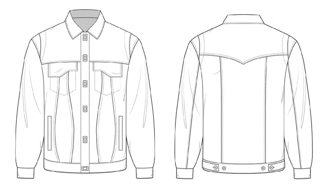 AI Style Sketches, CDR Black & White Line Art, Pattern Creation & Copy Drawing