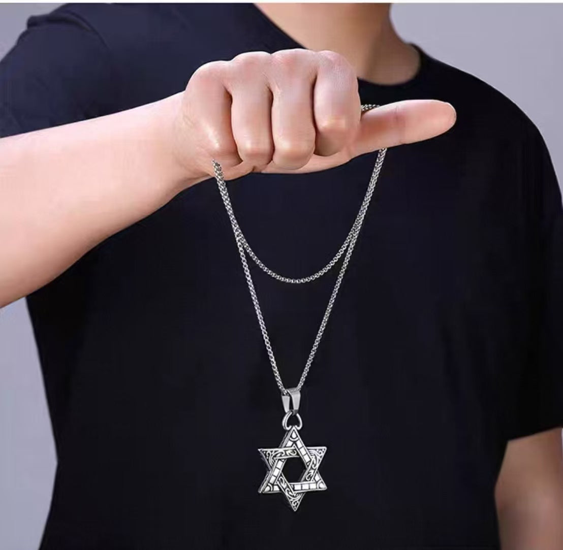 Stylish Charm Hexagram Collarbone