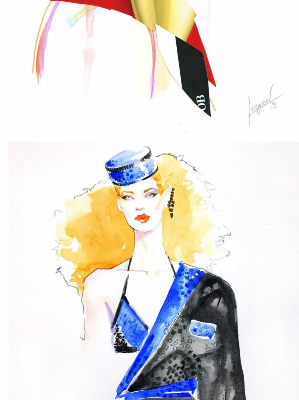 Ancient style illustration cartoon setting art painting interesting Chinese emperor picture material