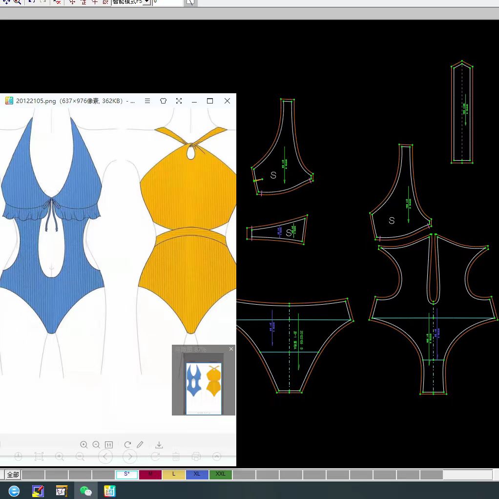 Bikini & Lingerie Pattern Sheets/Structure  Detailed Manufacturing Procedures