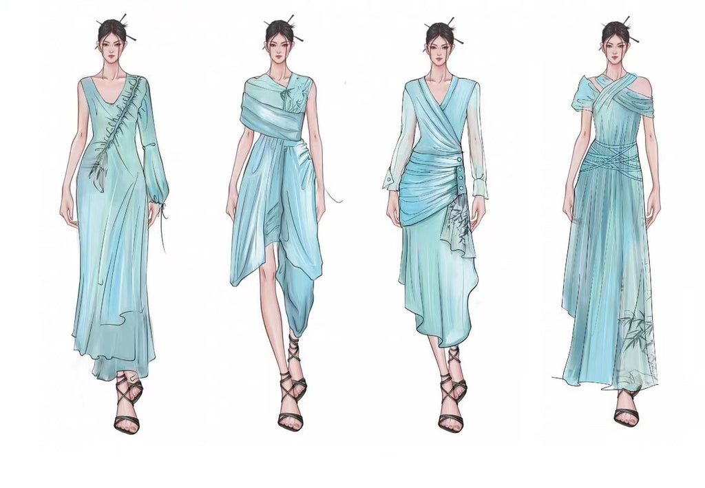 AI Style Sketches, CDR Black & White Line Art, Pattern Creation & Copy Drawing