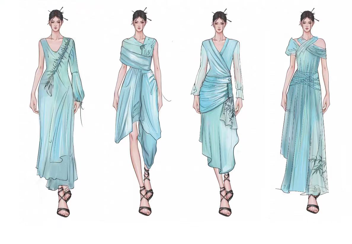 AI Style Sketches, CDR Black & White Line Art, Pattern Creation & Copy Drawing