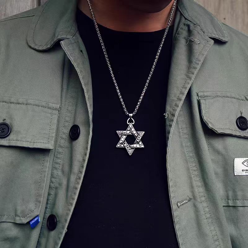 Stylish Charm Hexagram Collarbone