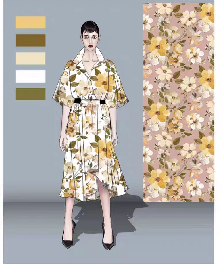 Digital Product (Non-Physical Item) Fashion Design Sketch