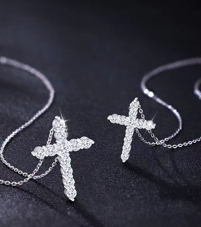 Cross Necklace with Pure Silver Pendant - Couples' Style