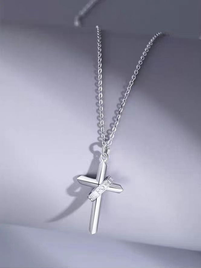 Cross Necklace with Pure Silver Pendant - Couples' Style
