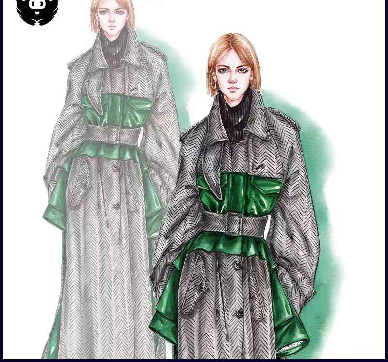 Digital Product (Non-Physical Item) Fashion Design Sketch