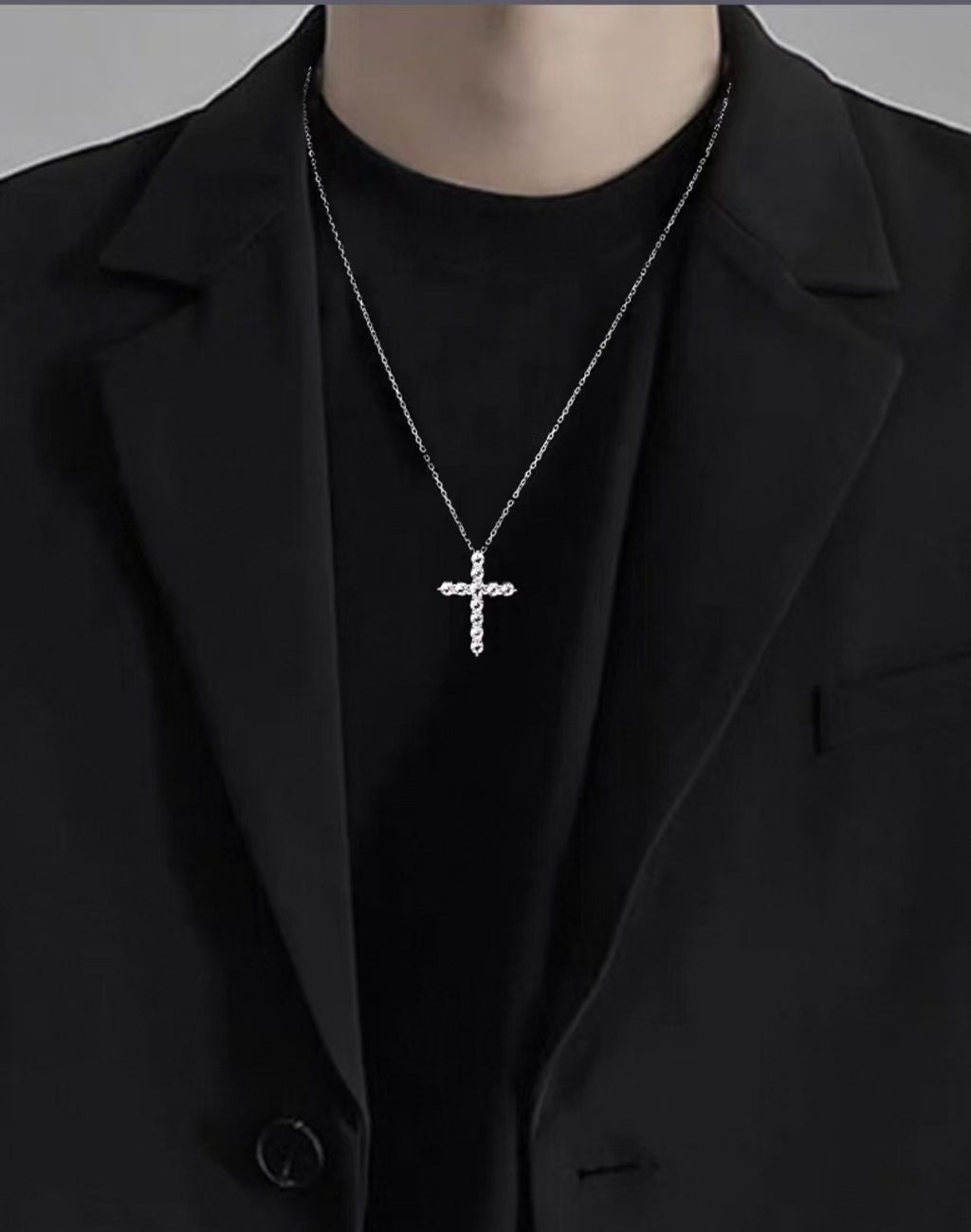 Cross Necklace with Pure Silver Pendant - Couples' Style