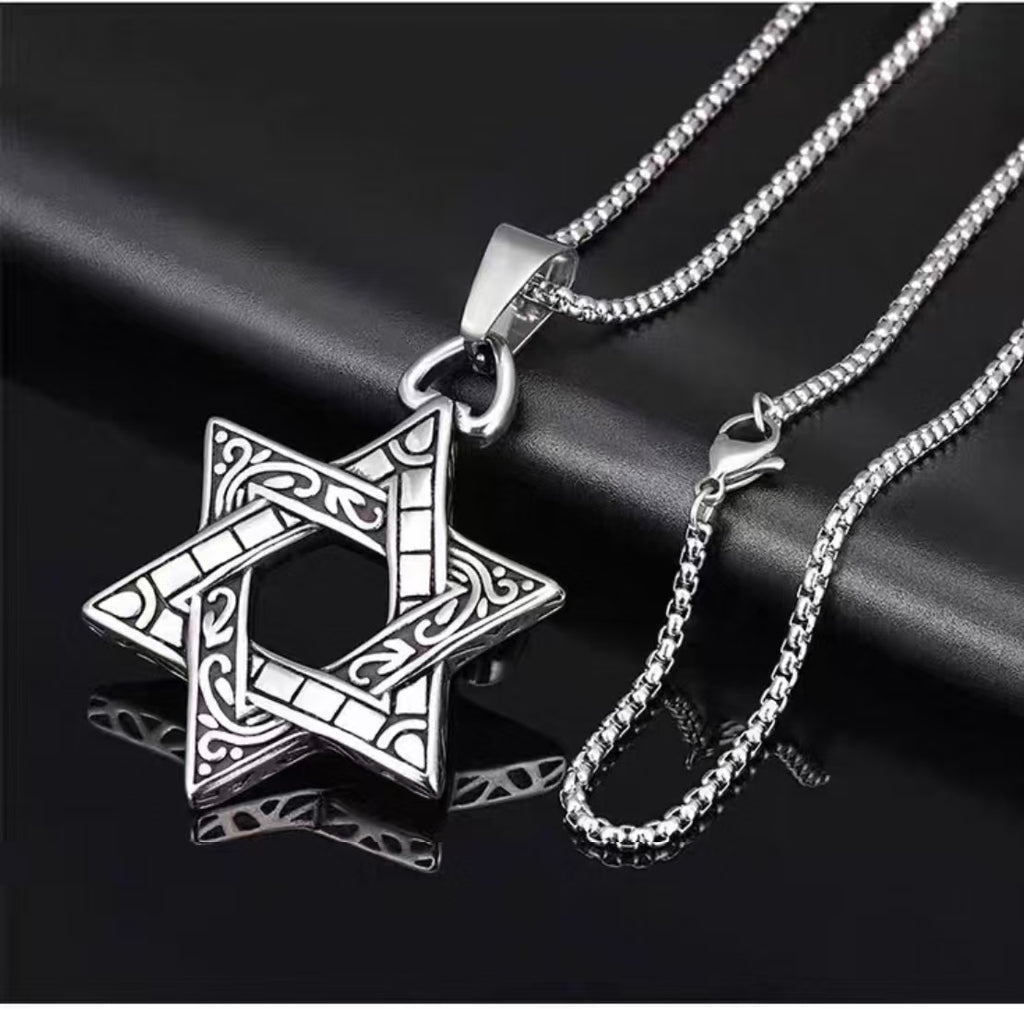 Stylish Charm Hexagram Collarbone
